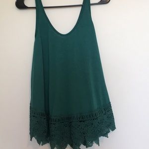 Flowy green tank top